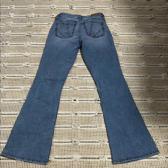 Shyanne Blue Flare Wide Leg Jeans with Distressed Details - Picture 4 of 4